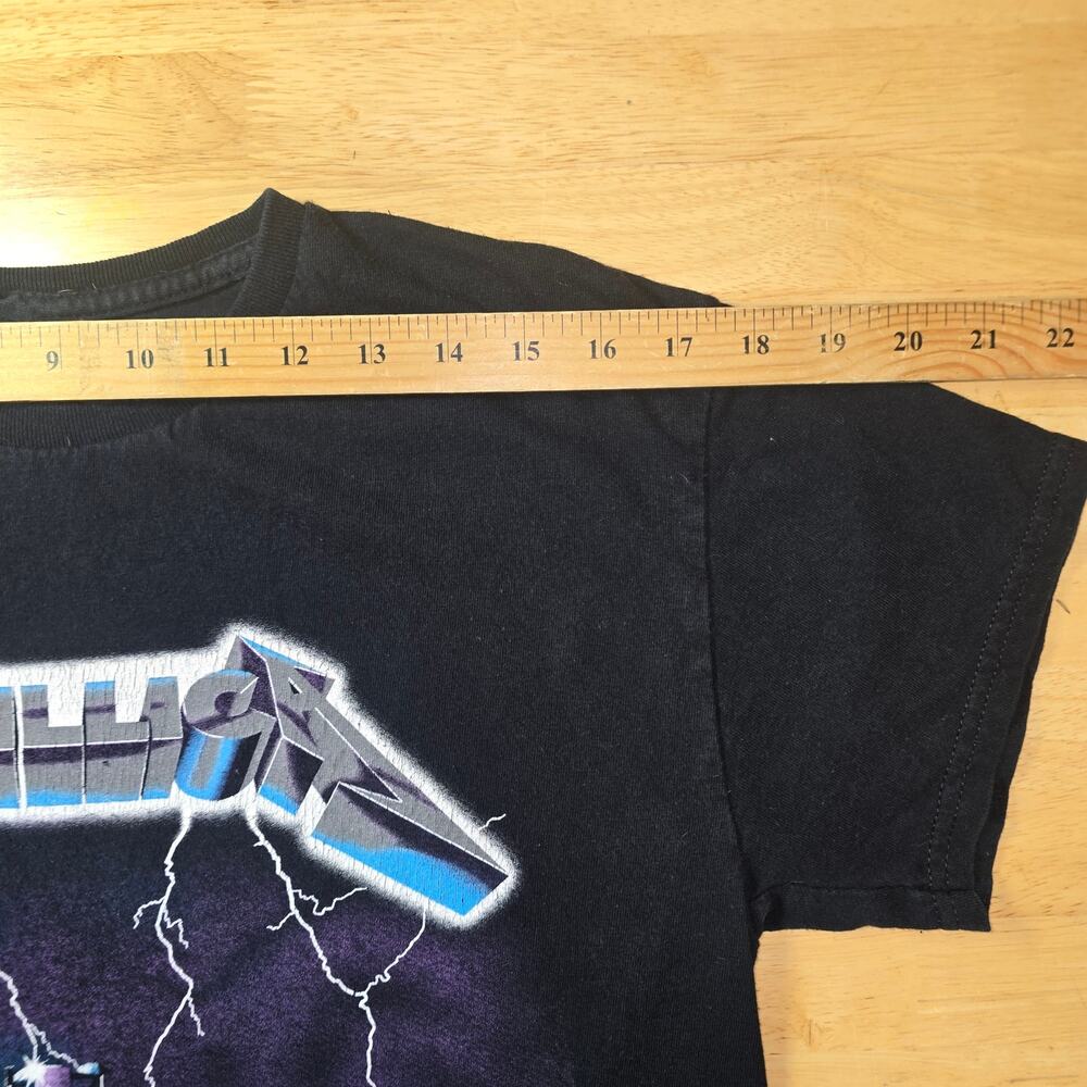 Metallica Ride the Lightning Black T-Shirt Mens Size Medium - Picture 3 of 6